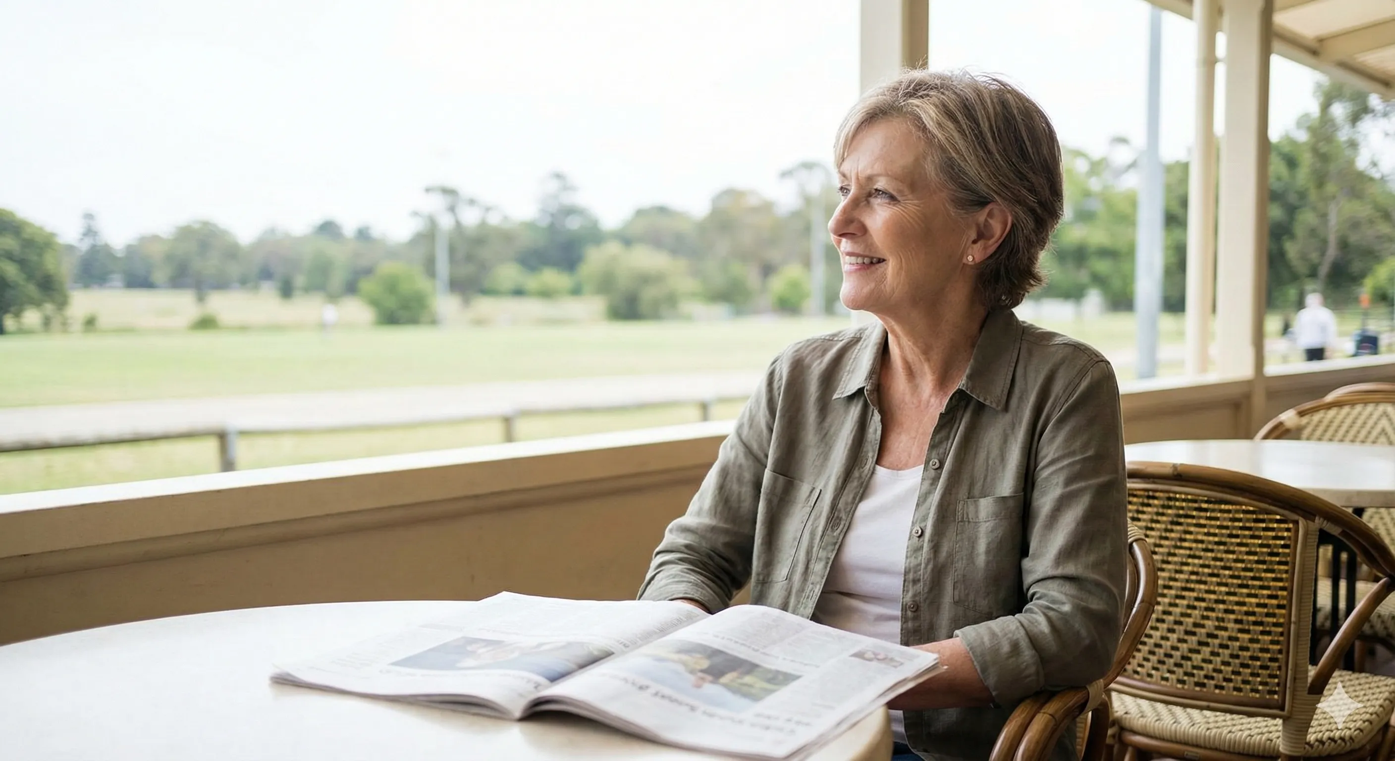 Paciente feliz recuperando visión